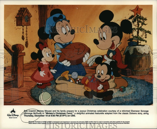 1983 Press Photo Mickey Mouse Christmas Carol - Historic Images