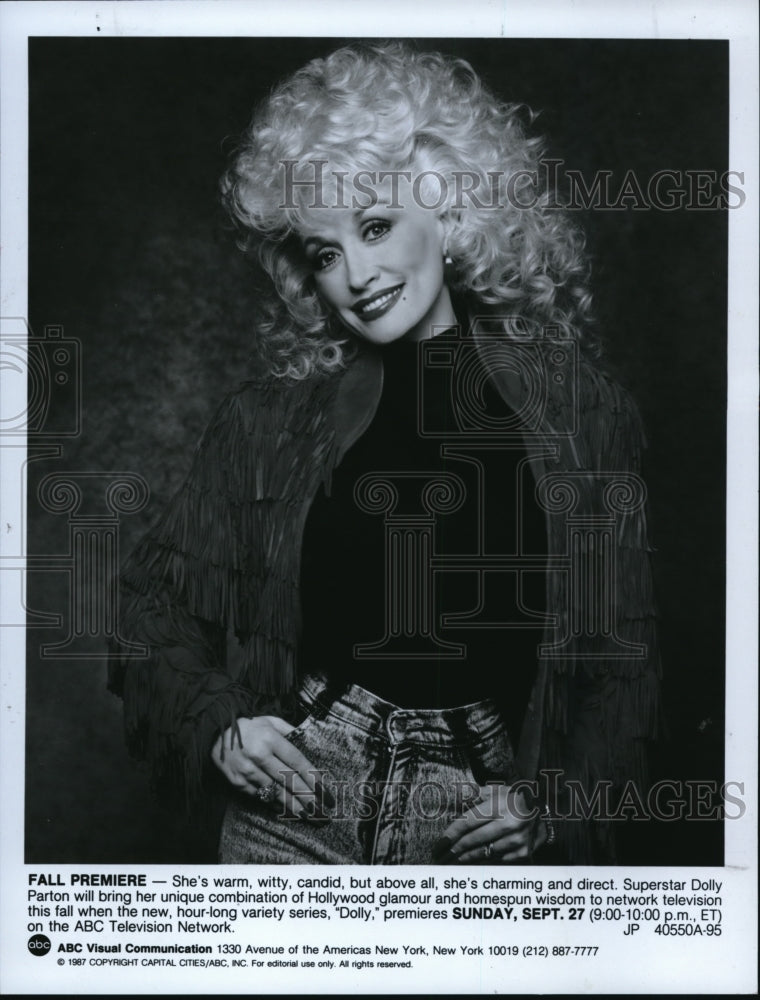 1987 Press Photo Dolly Parton in Dolly - cvp40063- Historic Images