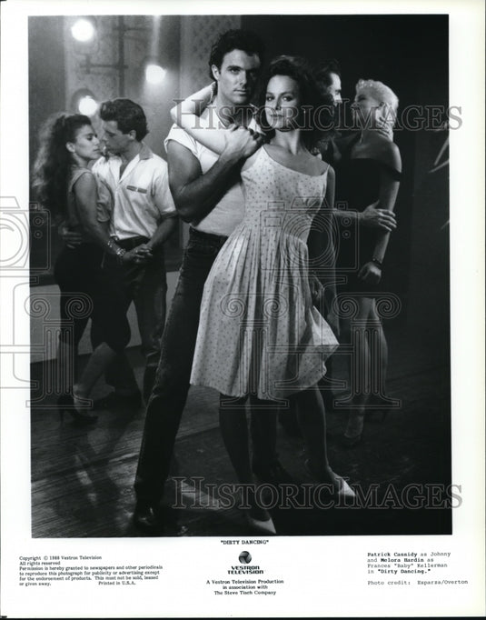 1988 Press Photo Patrick Cassidy and Melora Hardin in "Dirty Dancing"- Historic Images