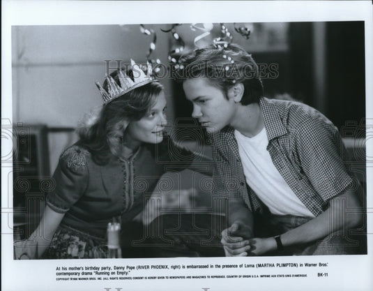 1989 Press Photo River Phoenix & Martha Plimpton in Running on Empty - Historic Images
