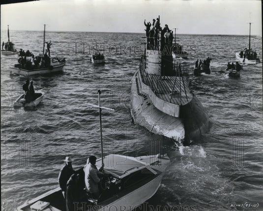 1967 Press Photo Submarines in The Russians are Coming The Russians are Coming - Historic Images