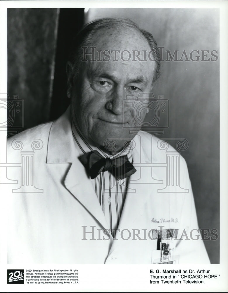 1994, E. G. Marshall as Dr. Arthur Thurmond in Chicago Hope - Historic Images