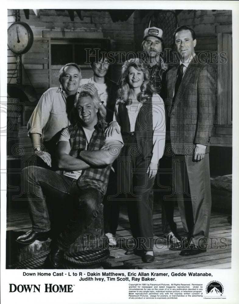 1991 Press Photo Dakin Matthews Eric Allan Kramer Gedde Watanabe in Down Home-Historic Images