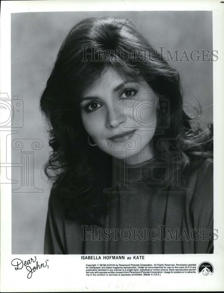1988 Press Photo Isabella Hofmann stars as Kate on Dear John TV show - Historic Images