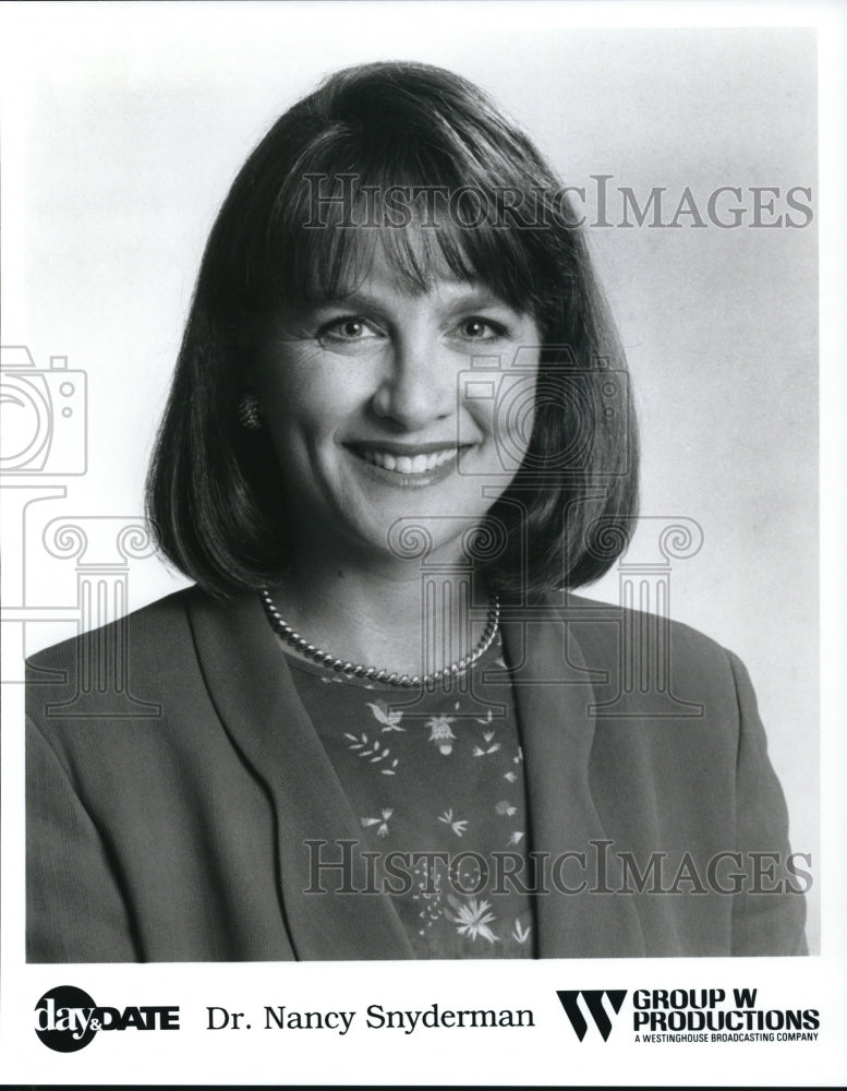Undated Press Photo Dr. Nancy Snyderman host on Day & Date TV show - Historic Images