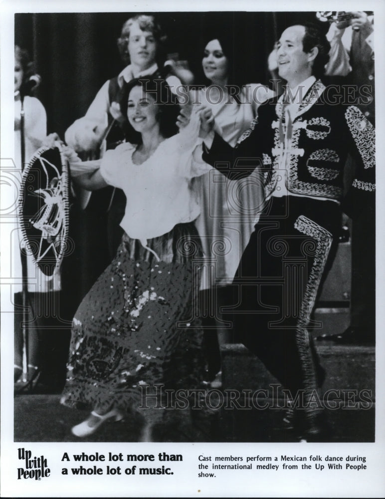 1980 Press Photo Mexican Folk Dancers on Up With People - cvp41482-Historic Images