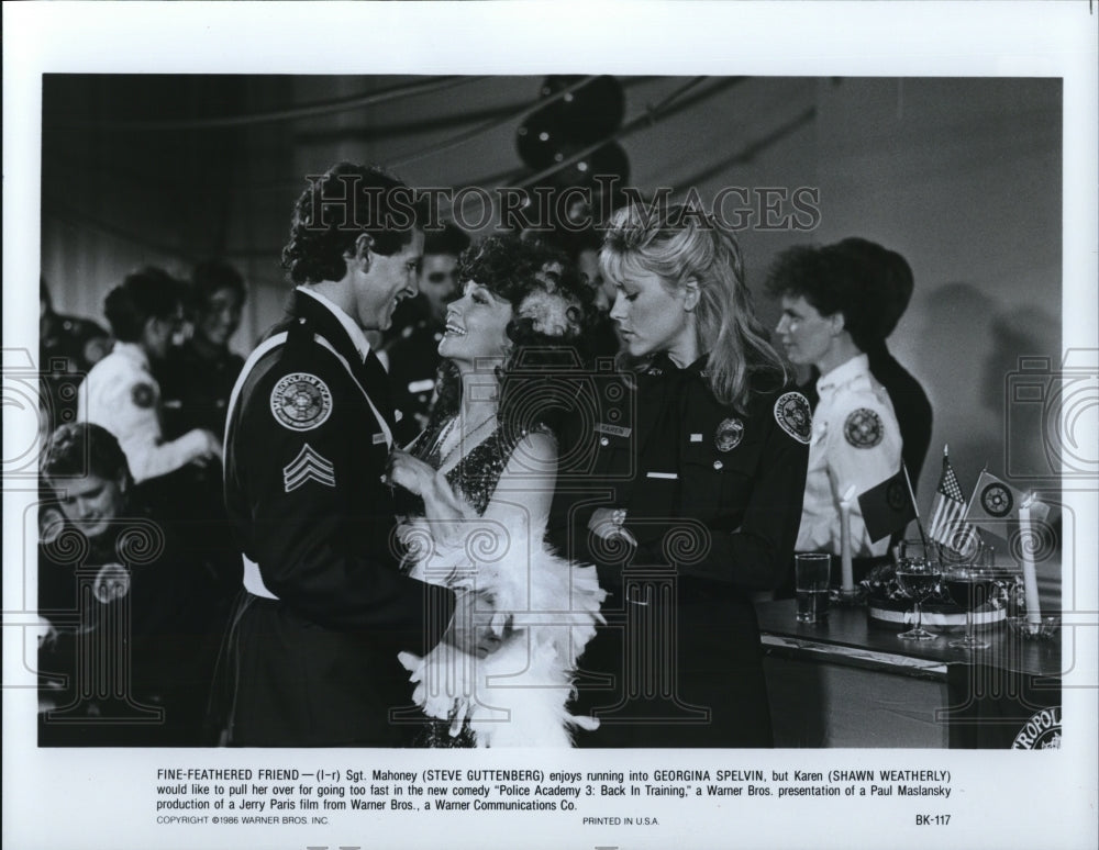 1986, Steve Guttenberg in Police Academy 3: Back In Training - Historic Images