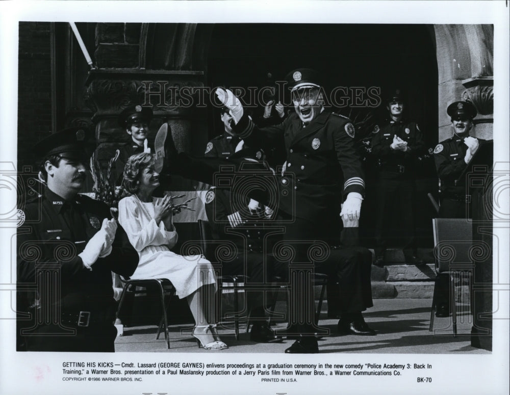 1986 Press Photo George Gaynes in Police Academy 3: Back In Training - cvp41532- Historic Images