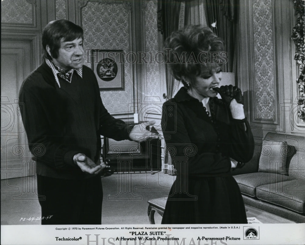 1971, Walter Matthau and Barbara Harris in Plaza Suite - Historic Images