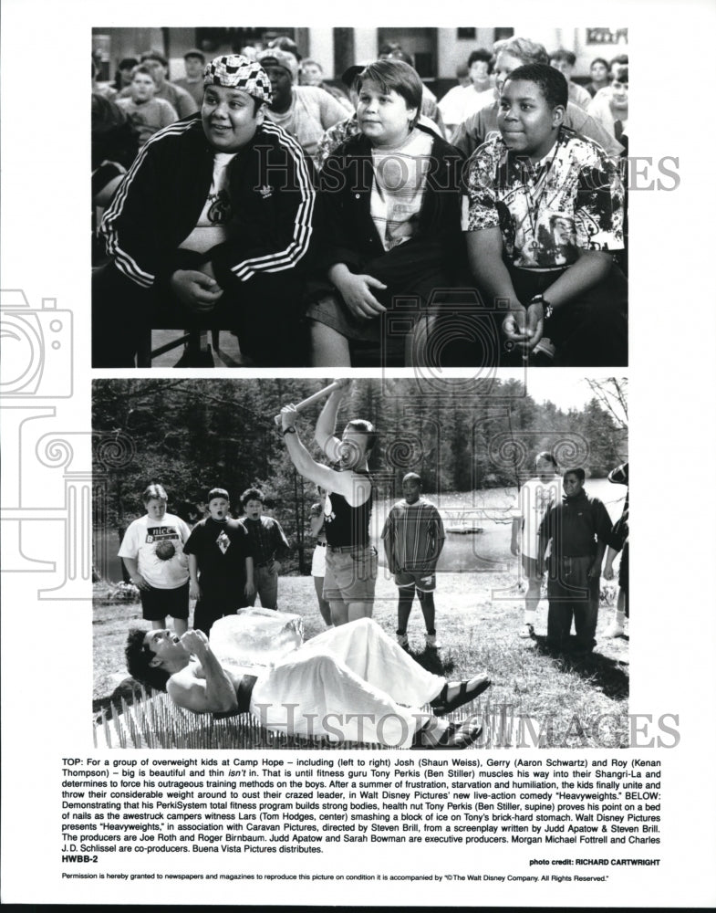 1995, Shaun Weiss, Aaron Schwartz, Kenan Thompson in Heavyweights - Historic Images