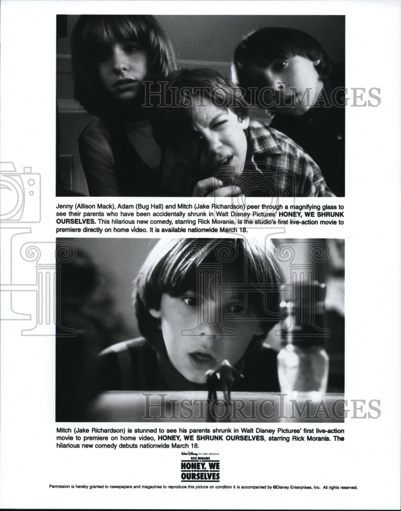 Press Photo Allison Mack Bug Hall Jake Richardson Honey We Shrunk Ourselves - Historic Images