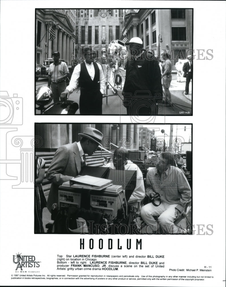 1997, Laurence Fishburne Bill Duke Frank Mancuso in Hoodlum - Historic Images