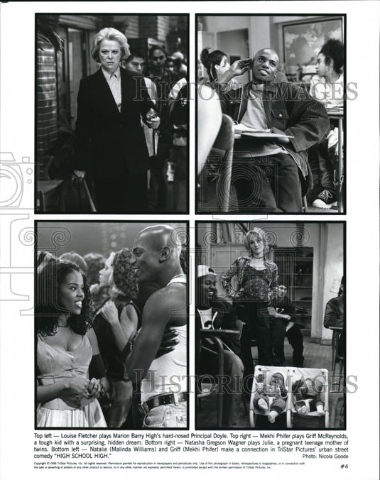 1996, Malinda Williams Mekhi Phifer L. Fletcher in High School High - Historic Images