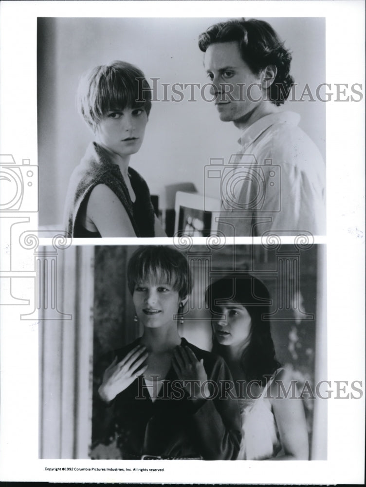 1995 Press Photo Bridget Fonda, Steven Weber & Cast of Single White Female - Historic Images