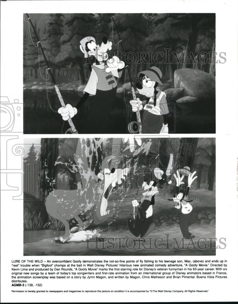 1995, Scenes from animated cartoon movie A Goofy Movie - cvp42535 - Historic Images