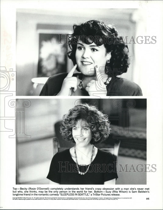 1993 Press Photo Rosie O'Donnell and Rita Wilson star in Sleepless in Seattle - Historic Images