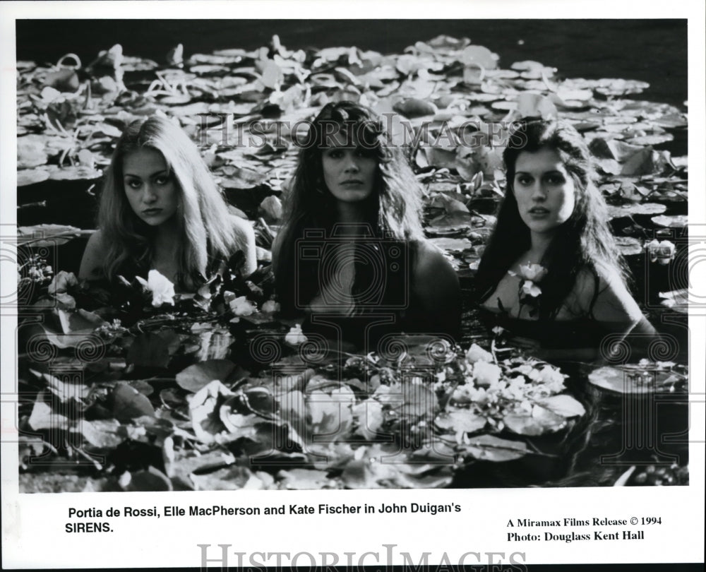 1994, Portia de Rossi Elle MacPherson and Kate Fischer in Sirens - Historic Images