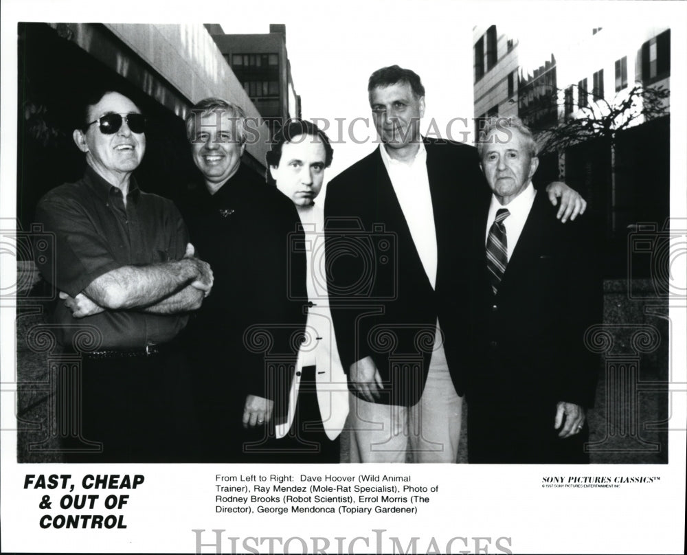 1987 Press Photo Dave Hoover Ray Mendez Errol Morris and George Mendonca- Historic Images