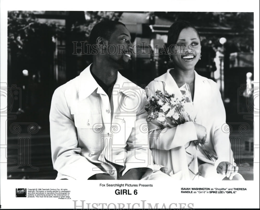 1996 Press Photo Isaiah Washington and Theresa Randle in &quot;Girl 6&quot; - cvp42954-Historic Images