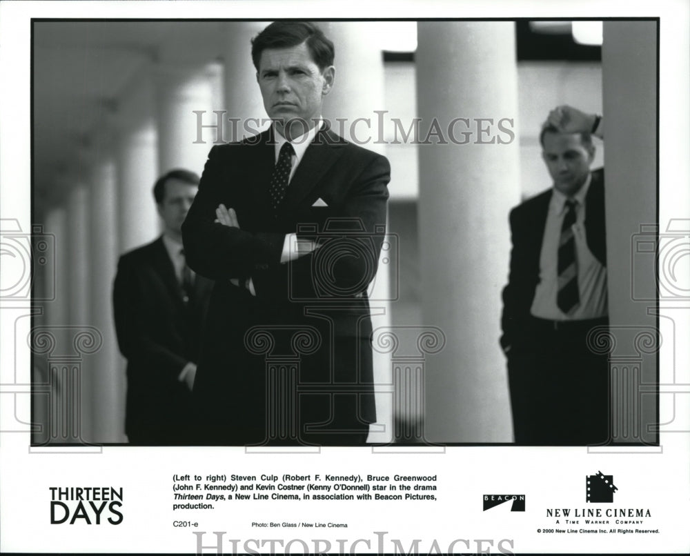 2000 Press Photo Steven Culp Bruce Greenwood John F. Kennedy in "Thirteen Days" - Historic Images