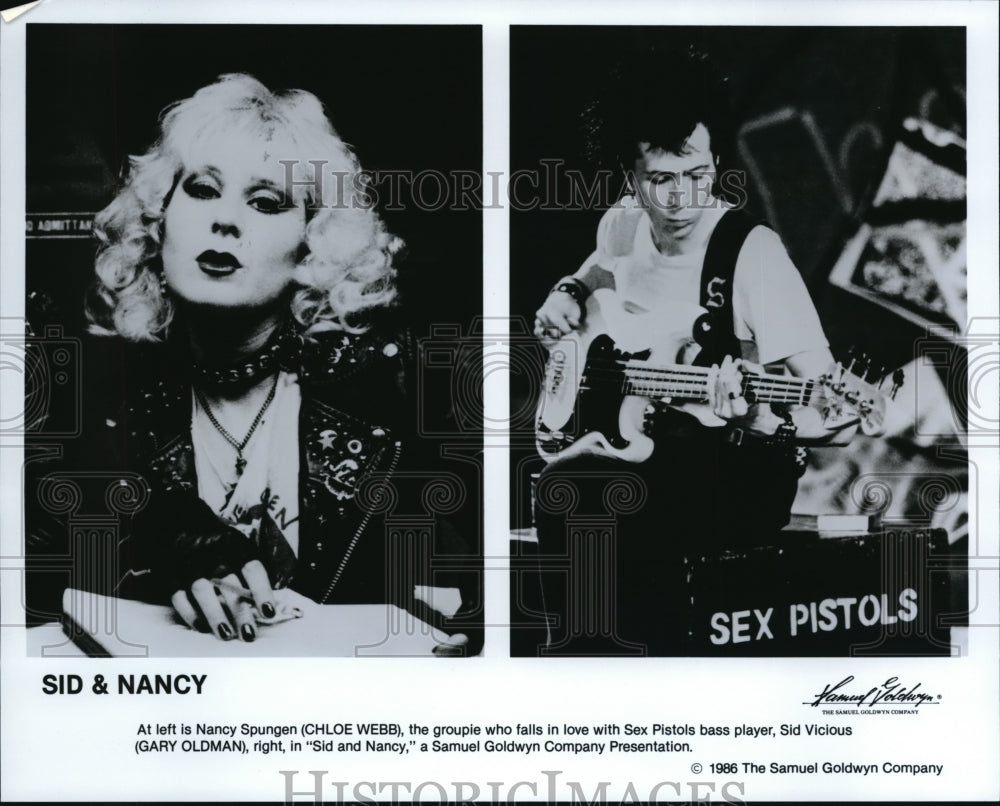 1986 Press Photo Chloe Webb &amp; Gary Oldman in Sid &amp; Nancy - cvp43082 - Historic Images