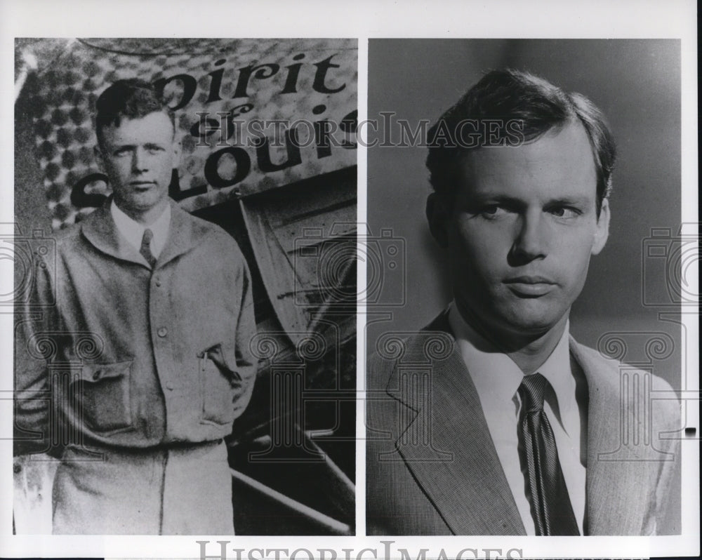 1976 Press Photo Charles Lindbergh and Cliff De Young - Historic Images