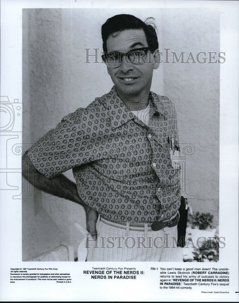 1987 Robert Carradine in Revenge of The Nerds II: Nerds In Paradise - Historic Images