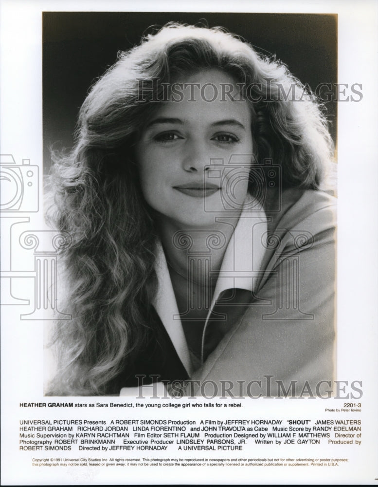 1992 Press Photo Heather Graham stars as Sara Benedict in Shout - cvp43297- Historic Images