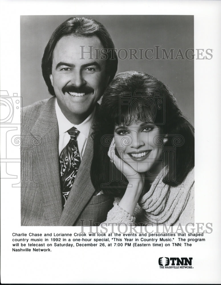 1992 Press Photo Charlie Chase and lorianne Crook-Historic Images