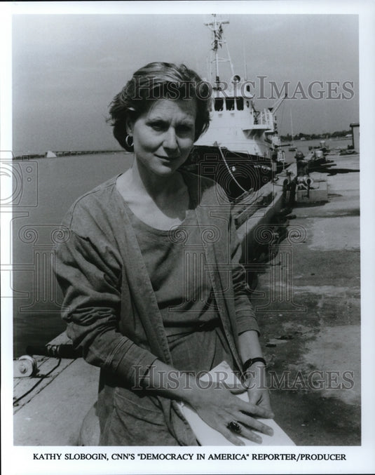 Undated Press Photo Kathy Slobogin CNN's Democracy In America reporter- Historic Images