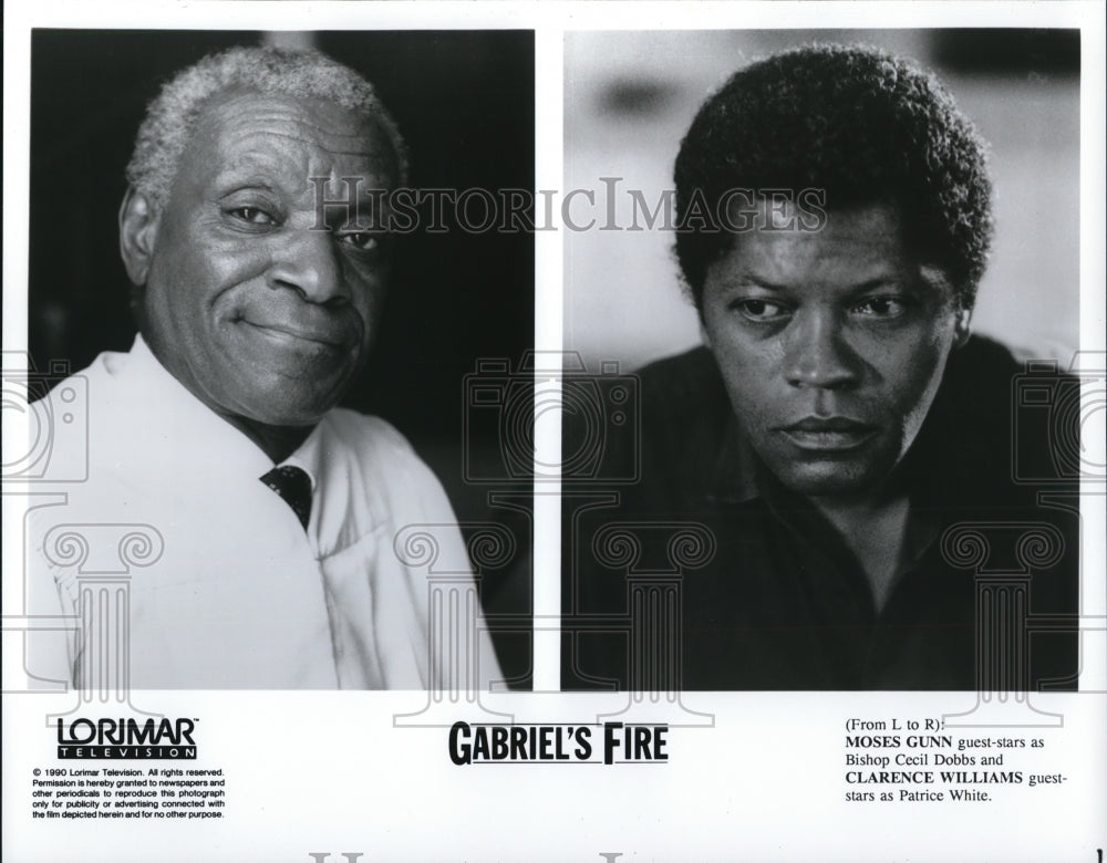 1990, Moses Gunn &amp; Clarence Williams in Gabriel&#39;s Fire - cvp43795 - Historic Images