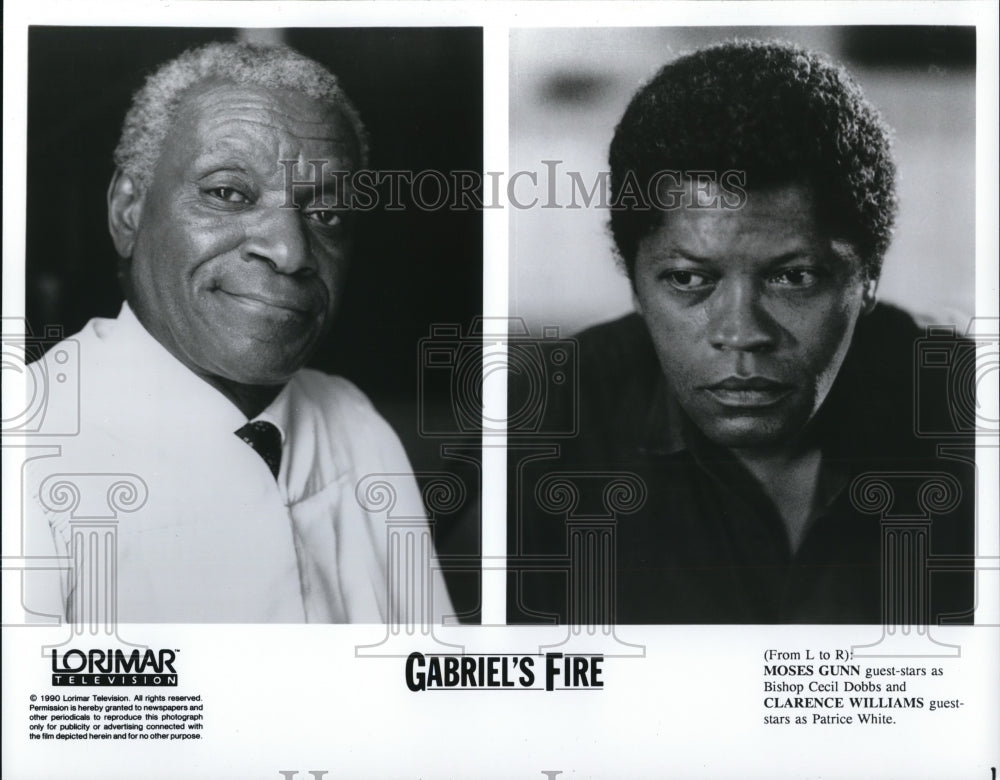 1990, Moses Gunn & Clarence Williams in Gabriel's Fire - cvp43795 - Historic Images