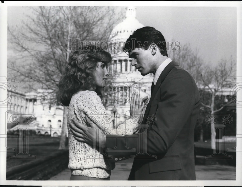 1982 Press Photo Kimberly Beck-Hilton David Mason Daniels In Capitol - cvp43824 - Historic Images