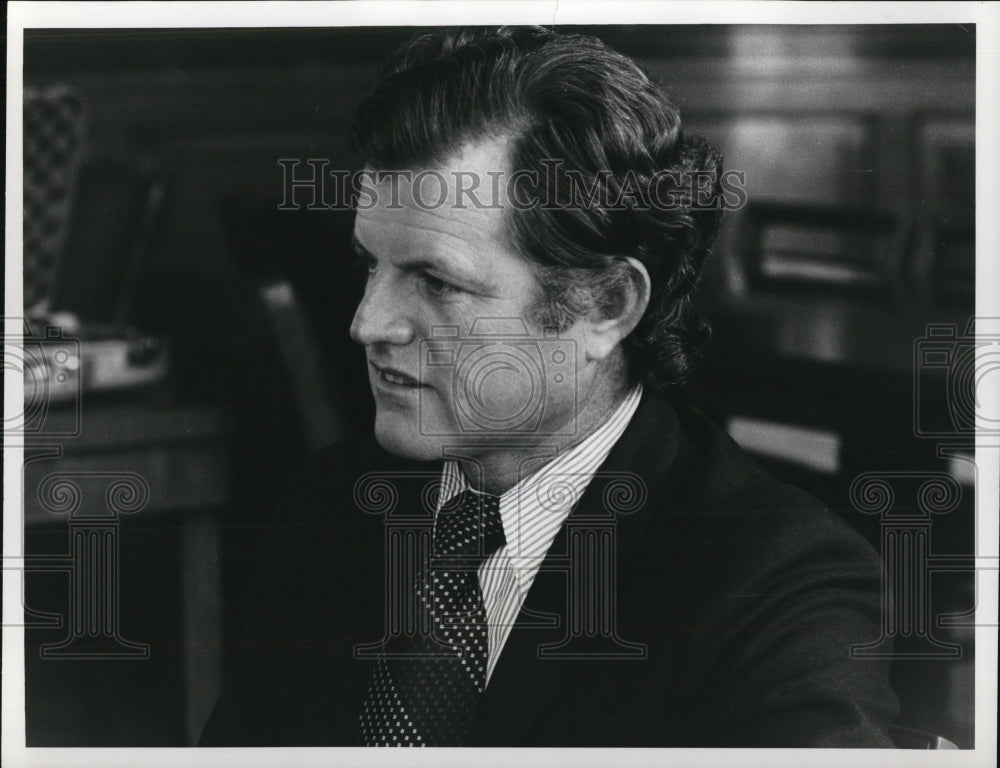 1974 Senator Edward Kennedy in Prescription Take with Caution - Historic Images