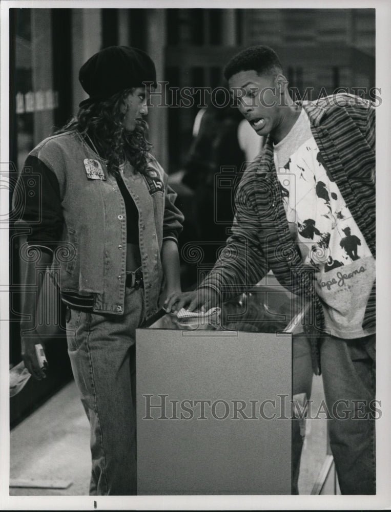 Press Photo Will Smith and Tyra in The Fresh Prince of Bel-Air - cvp44579-Historic Images