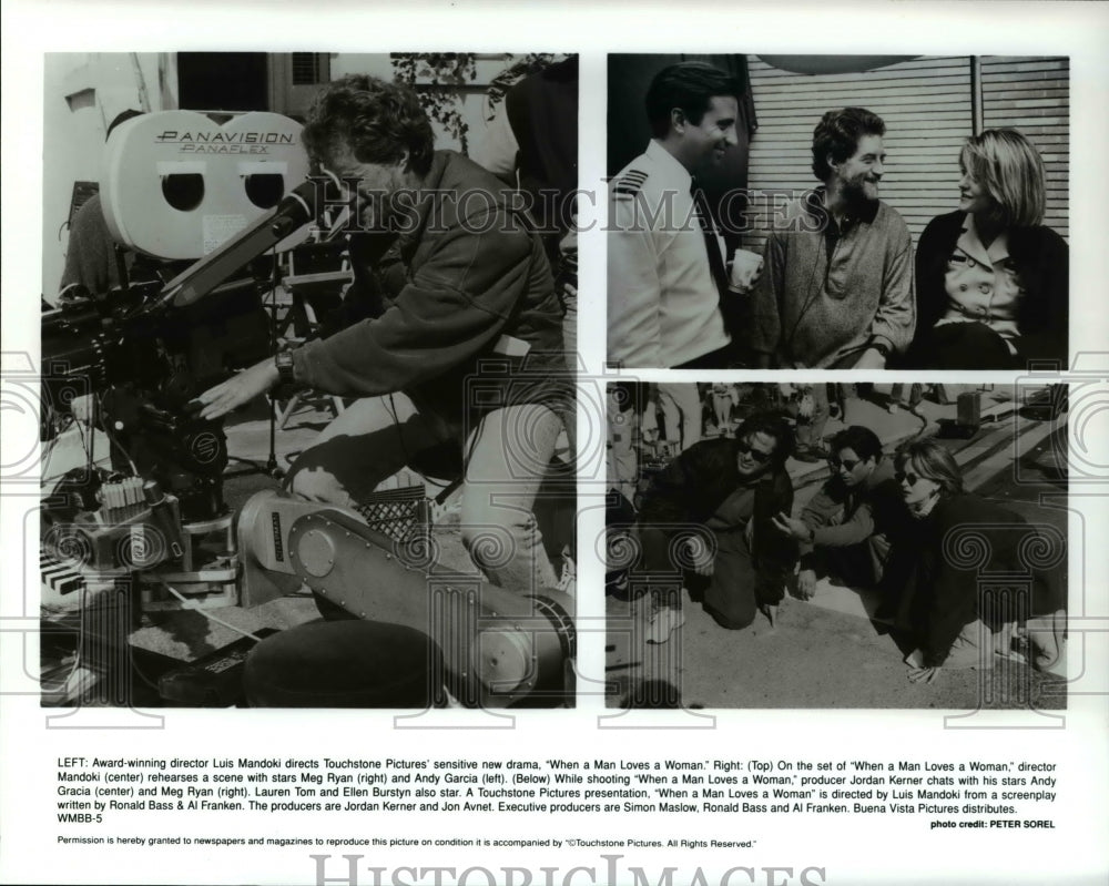 Press Photo Director Mandoki Meg Ryan Andy Garcia &quot;&#39;When Harry Met Sally&quot; - Historic Images