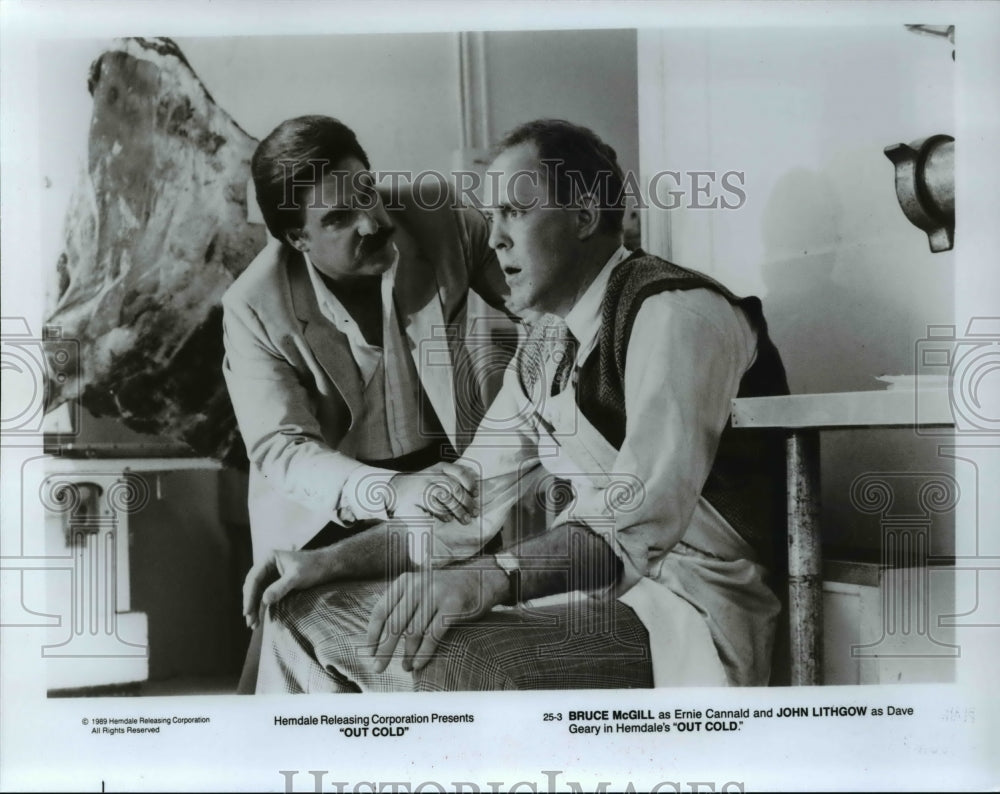 1989 Press Photo Bruce McGill and John Lithgow in Out Cold - cvp45055 - Historic Images