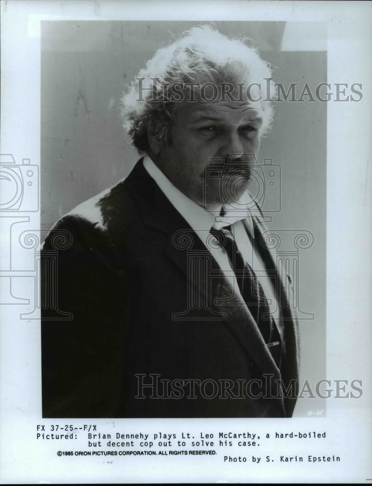 1986 Press Photo Brian Dennehy as Lt. Leo McCarthy in F/X movie film - cvp45256- Historic Images