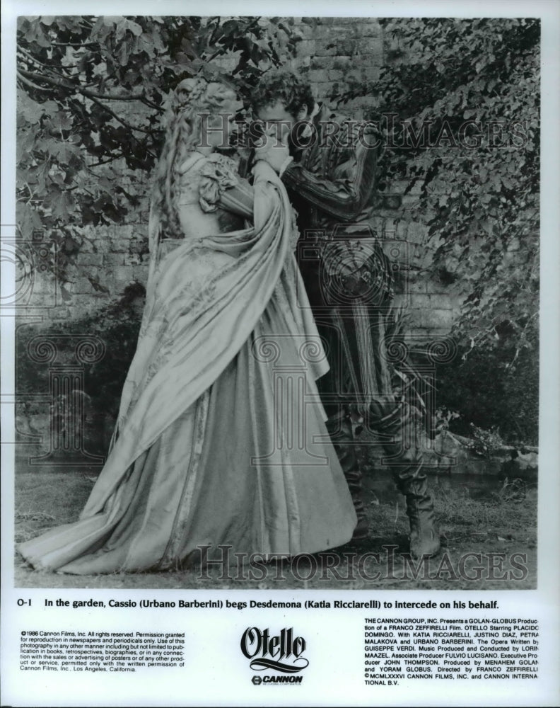 1987 Urbano Barberini and Katia Ricciarelli in &quot;Otello&quot; - Historic Images