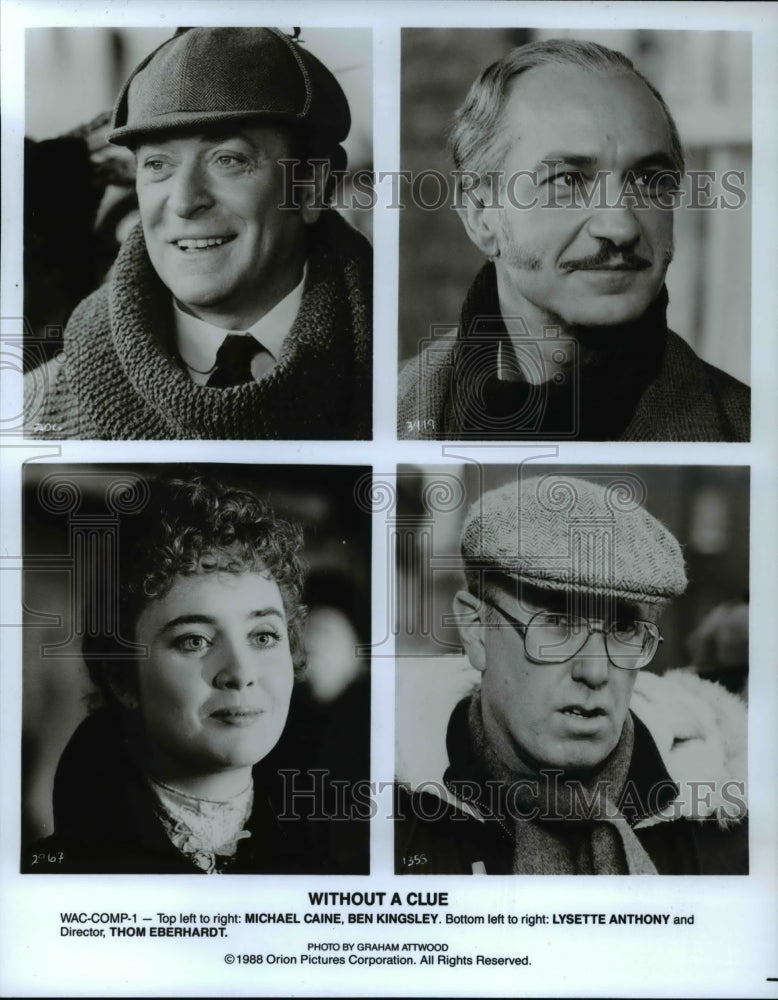 1988 Michael Caine Ben Kingsley Lysette Anthony Without A Clue - Historic Images