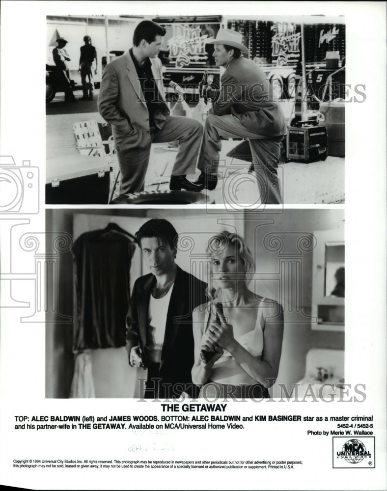 1995 Alec Baldwin James Woods Kim Basinger "The Getaway" - Historic Images