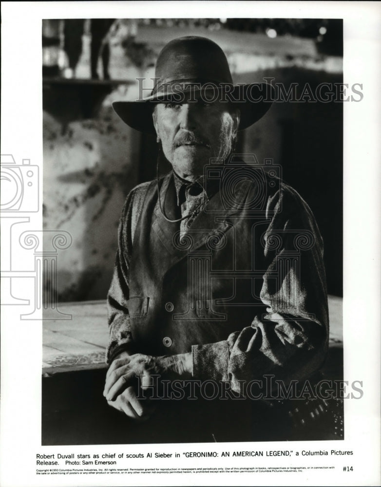 1994, Robert Duvall stars in in Geronimo An American Legend - Historic Images
