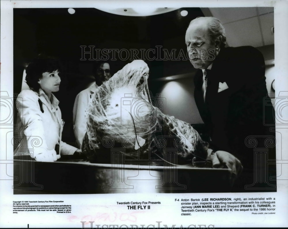 1989 Press Photo Lee Richardson Ann Marie Lee and Frank C. Turner in The Fly II- Historic Images
