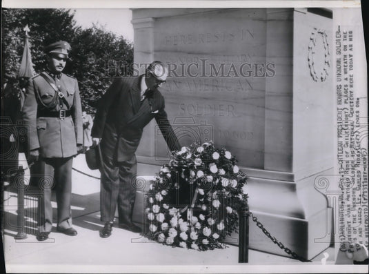 1945 Lt Carlos Rios Chilean President - Historic Images
