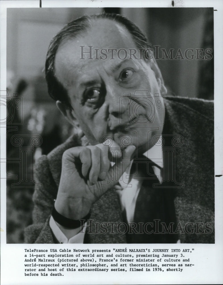 1983 Press Photo Andre Malraux Journey Into Art TV Special - cvp47094- Historic Images
