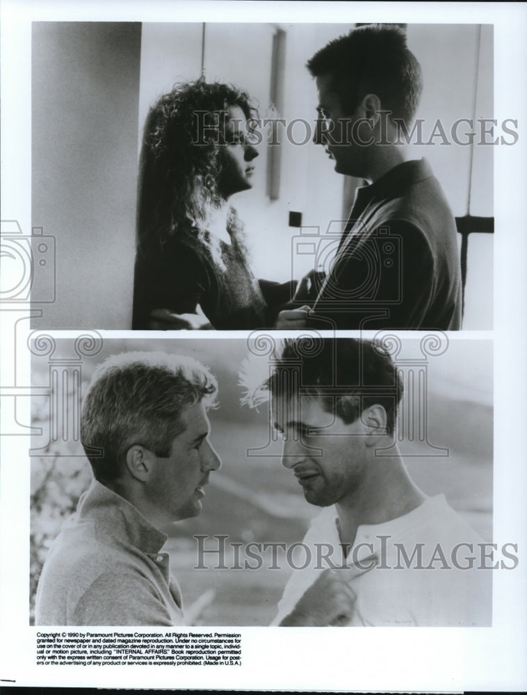 1992, Nancy Travis Richard Gere Andy Garcia in Internal Affairs - Historic Images