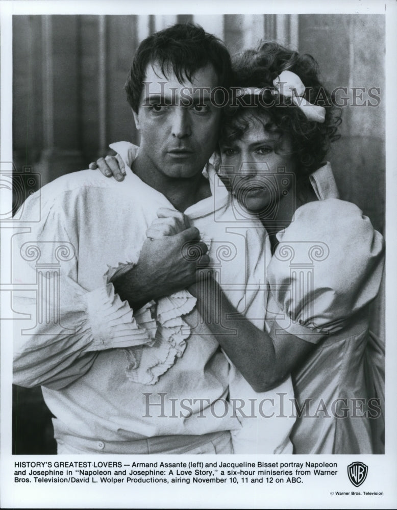 1987 Press Photo Armand Assante and Jacqueline Bisset in Napoleon and Josephine-Historic Images