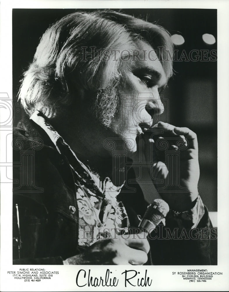 1974 Charlie Rich American Country Music Singer Songwriter Musician - Historic Images
