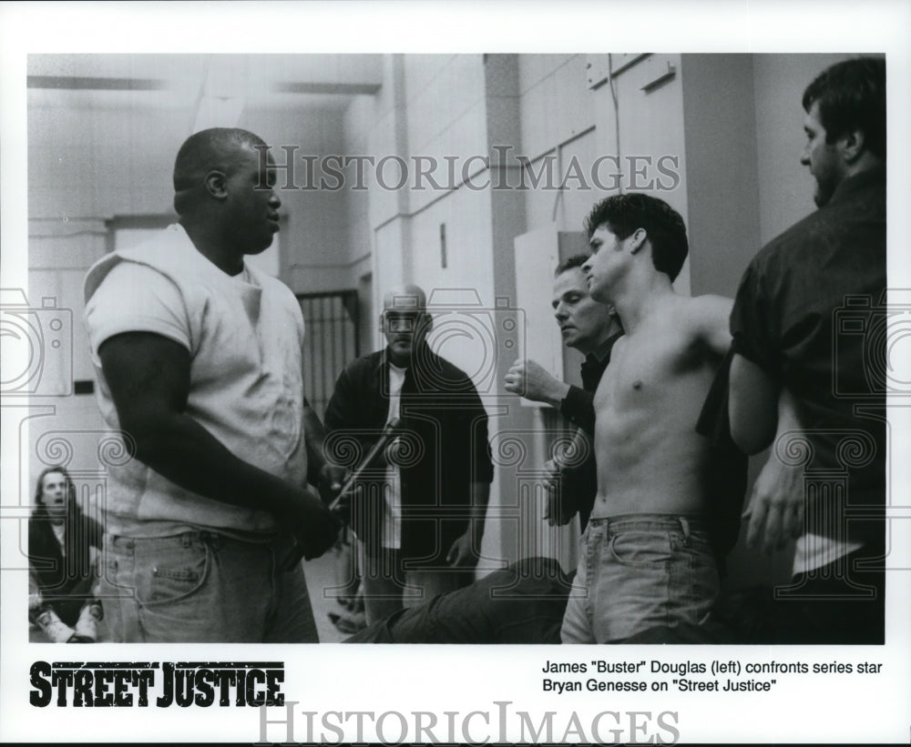 Undated Press James Buster Douglas & Bryan Genesse in Street JusticePhoto - Historic Images