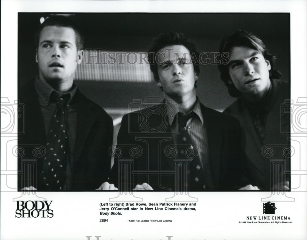 1999 Press Photo Brad Rowe Sean Patrick Flanery Jerry O&#39;Connell &quot;Body Shots&quot; - Historic Images